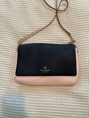 kate spade Black and Blush Leather Crossbody